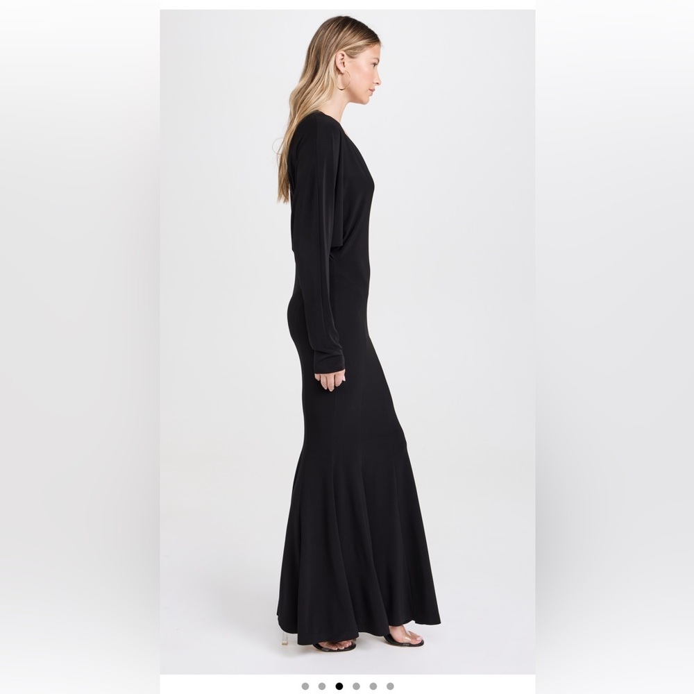NWT Norma Kamali Dolman V Neck Fishtail Gown - Picture 5 of 7